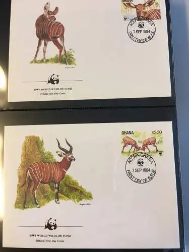 WWF Motiv Bedrohte Tiere, 2 Ringbinder mit über 200 Seiten, ** - Brief - MK