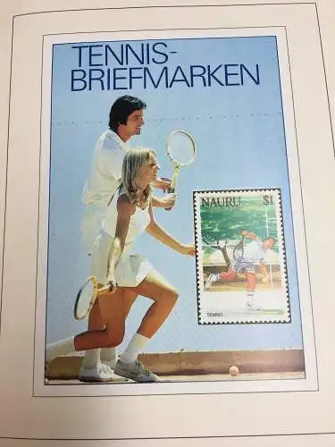 Tennis - der weiße Sport, Sammlung im Lindner-Vordruckringbinder aus Abo, **