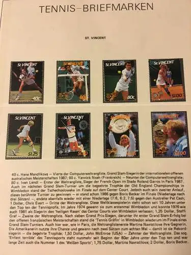 Tennis - der weiße Sport, Sammlung im Lindner-Vordruckringbinder aus Abo, **