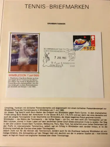 Tennis - der weiße Sport, Sammlung im Lindner-Vordruckringbinder aus Abo, **