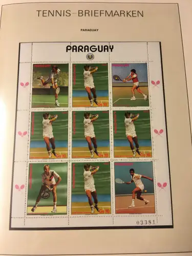 Tennis - der weiße Sport, Sammlung im Lindner-Vordruckringbinder aus Abo, **