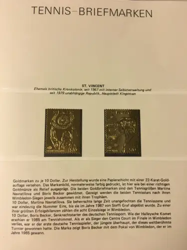 Tennis - der weiße Sport, Sammlung im Lindner-Vordruckringbinder aus Abo, **