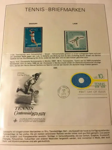 Tennis - der weiße Sport, Sammlung im Lindner-Vordruckringbinder aus Abo, **