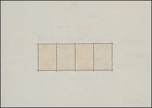 Block 2 Nothilfe 1933, Marken postfrisch **, Bogenrand entfalzt / kleine Mängel