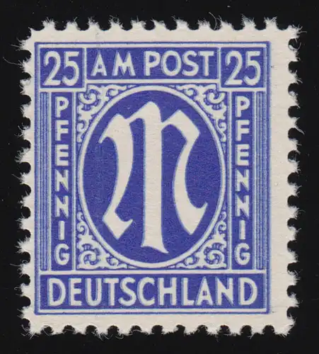 9z DD AM-Post 25 Pf double pression, résultat Hettler BPP ** postfr. impeccable