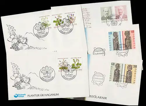 48-58 Année du Danemark-Février 1980 complète, cinq FDC