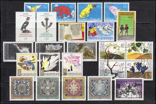 1079-1102 Liechtenstein millésime 1994 complet, frais de port **