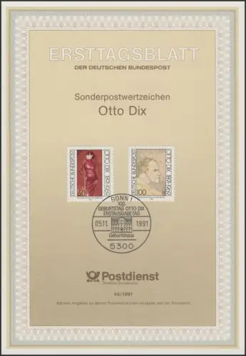 ETB 44/1991 Otto Dix, peintre