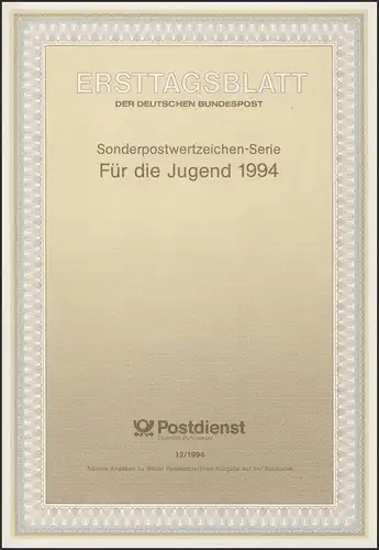 ETB 12/1994 Jugendmarken - Dr. Heinrich Hoffmann - Struwwelpeter und andere...