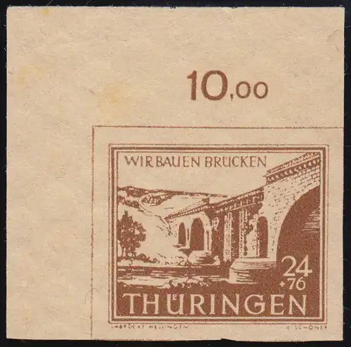 SBZ 115by ponts de reconstruction 24 Pf, miteriena, ** examiné