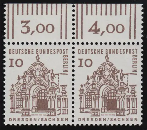 242 Bauwerke klein 10 Pf Paar OR ** postfrisch