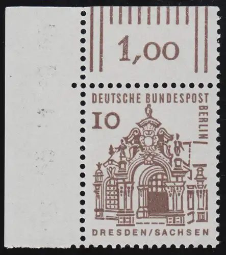 242 Bauwerke klein 10 Pf Ecke ol ** postfrisch