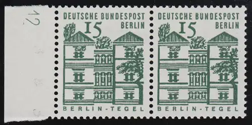 243 Bauwerke klein 15 Pf Druckerzeichen DZ ** postfrisch