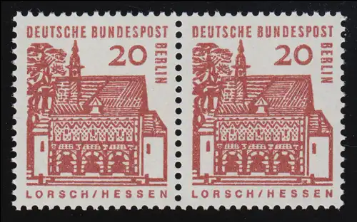 244 Bauwerke klein 20 Pf waag. Paar ** postfrisch