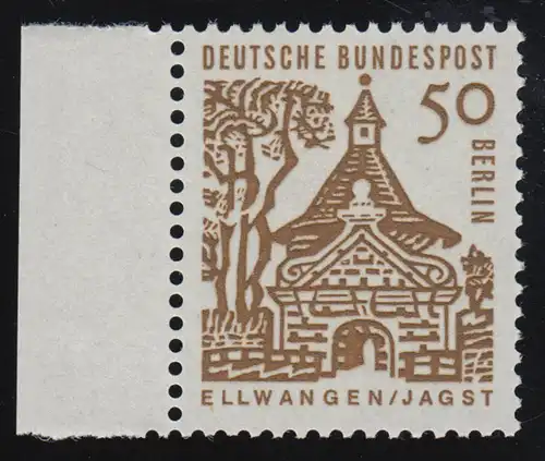 246 Bauwerke klein 50 Pf Seitenrand li. ** postfrisch