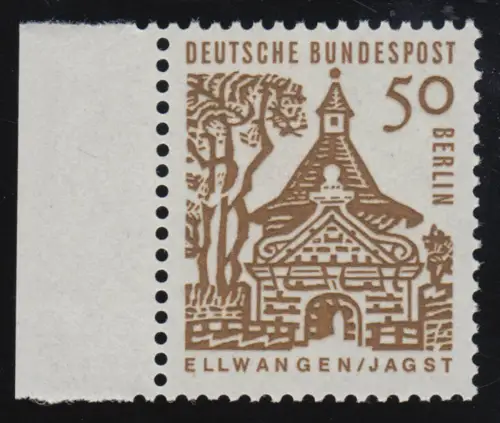 246 Bauwerke klein 50 Pf Seitenrand li. ** postfrisch