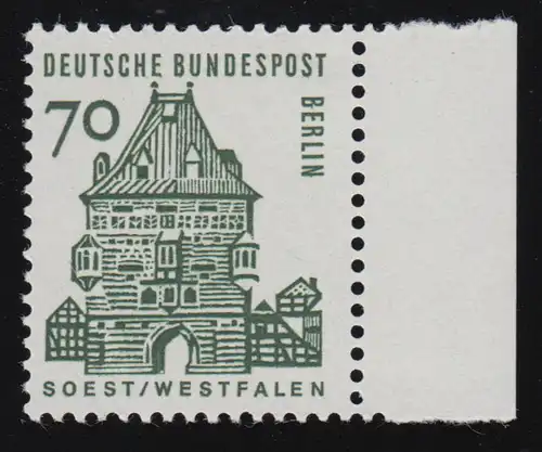 248 Bauwerke klein 70 Pf Seitenrand re. ** postfrisch