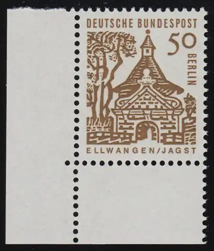 246 Bauwerke klein 50 Pf Ecke ul ** postfrisch