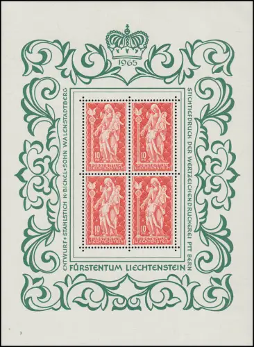 449 Madonna von Schellenberg, Kleinbogen postfrisch **