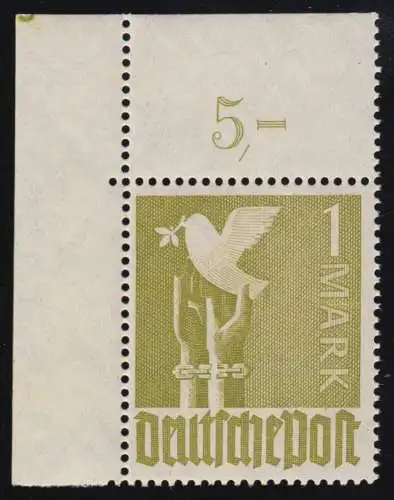 959Pl. no pigeon 1 Mark bord d'angle supérieur avec plaque numéro 3, **