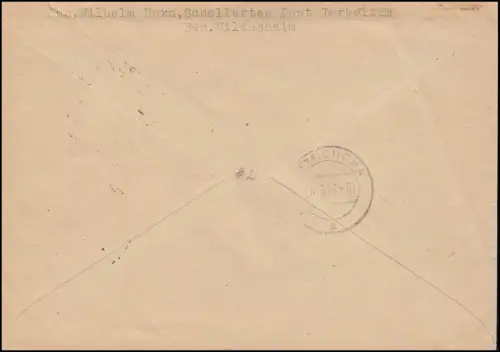 35 AM-Post 1 Reichsmark + ZF portoger. sur R-Bf Garbolzum, FA Wehner BPP