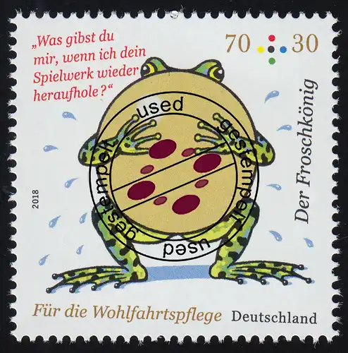 3357 Wofa Grimms Märchen - Der Froschkönig 70 Cent, nassklebend, O