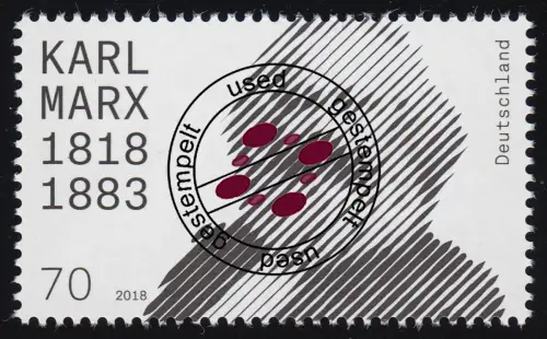 3384 Karl Marx, O gestempelte Marke