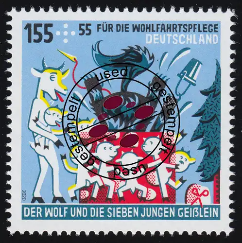 3524 Wofa Märchen Der Wolf und die sieben Geißlein 155 Cent, O