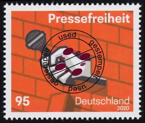 3515 Pressefreiheit, gestempelt O