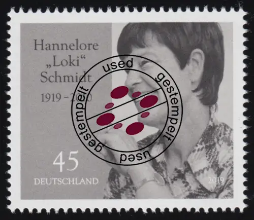 3448 Hannelore Loki Schmidt, gestempelt O