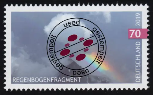 3442 Himmelsereignisse: Regenbogenfragment, nassklebend. O