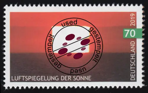 3441 Himmelsereignisse: Luftspiegelung der Sonne, nassklebend, O