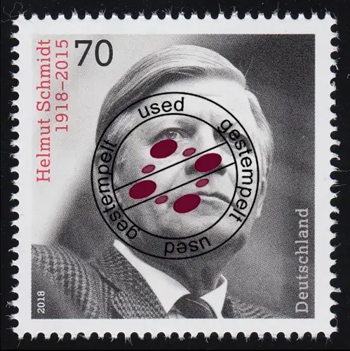 3429 Politiker Helmut Schmidt gestempelt, O
