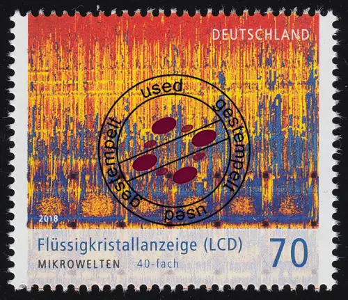 3427 Mikrowelten: Flüssigkristallanzeige (LCD), gestempelt O
