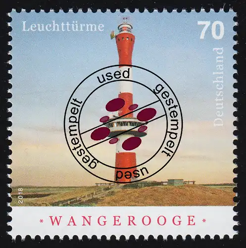 3392 Leuchtturm Wangerooge, nassklebend, O