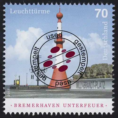 3317 Leuchtturm Bremerhaven Unterfeuer, O