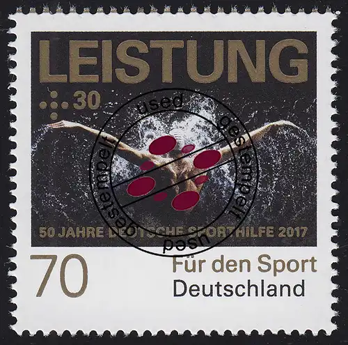 3307 Für den Sport - Schwimmen / Leistung, gestempelt O