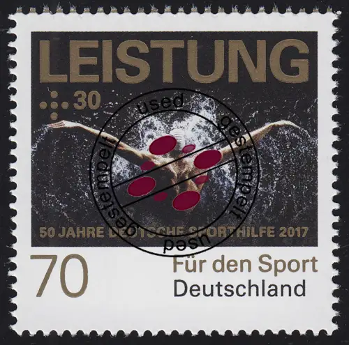 3307 Für den Sport - Schwimmen / Leistung, gestempelt O