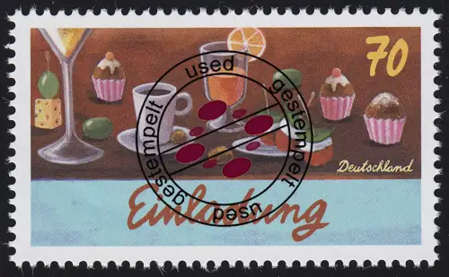 3306 Schreibanlässe Einladung - Party, gestempelt O