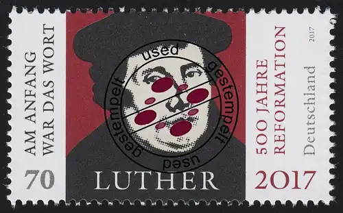 3300I Martin Luther: 500 Jahre Reformation, Rastertype I aus 10er-Bogen O