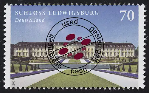 3285 Burgen und Schlösser - Schloss Ludwigsburg, nassklebend, O