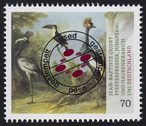 3275 Tiermaler Jean-Baptiste Oudry – Vögel, nassklebend O