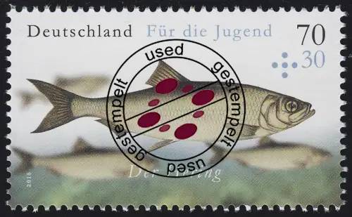 3255 Jugend Salzwasserfische - Hering, O gestempelt