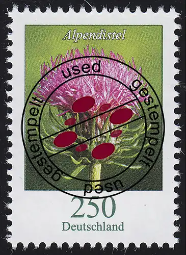 3199 Blume Alpendistel 250 Cent, O gestempelt
