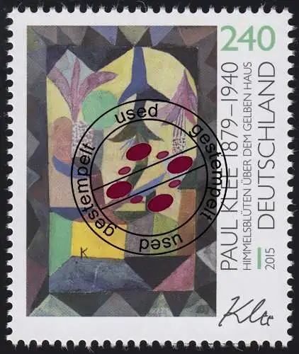 3195 Maler Paul Klee 240 Cent, gestempelt O