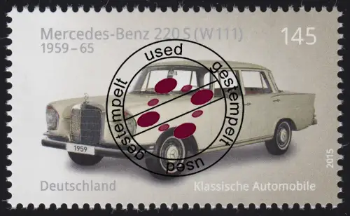 3144 Automobile - Mercedes-Benz 220S nassklebend, gestempelt O