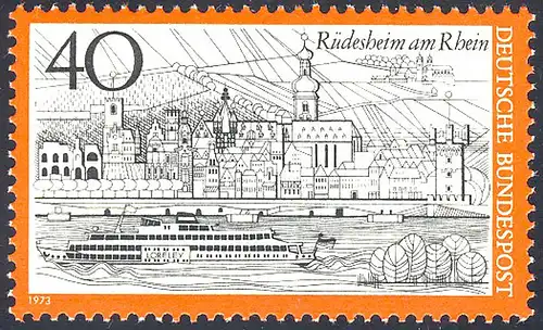 762 Fremdenverkehr Rüdesheim 40 Pf **