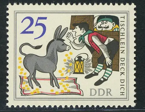 1239 Tischlein deck dich Goldesel 25 Pf, postfrisch **