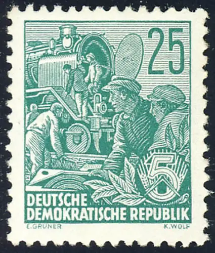 581 Plan quinquennal 25 Pf ** post-fraîchissement