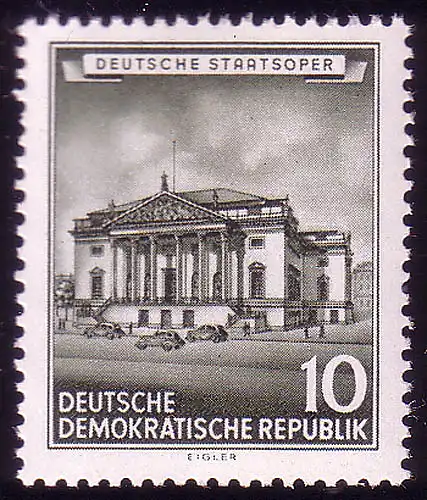 492 Bâtiments historiques 10 Pf Deutsche Staatsoper ** post-fraîchissement